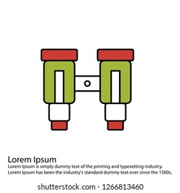 Vector binoculars icon 