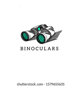 Vector Binoculars with stripes style