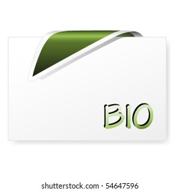 Vector bio card with navigation arrow