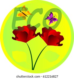 Vector Bio card, poster, logo, icon