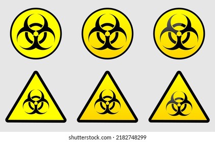 Vector Bio Hazard Sign Set