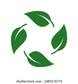 Vector bio recyclable degradable label logo template. Can be used for product label or icon.