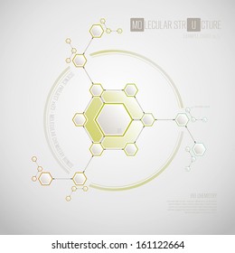 Vector biochemistry molecular structure concept
