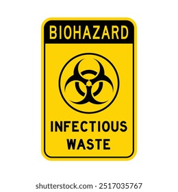 Vector Biohazard Infectious Waste Sign