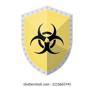 Vektorgrafik-Biogefährdung oder Schild-Illustration. einzeln auf weißem Hintergrund.
