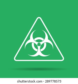 Vector biohazard sign or icon, flat Illustration 