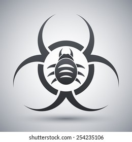 Vector biohazard virus icon