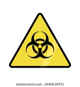 Vector biohazard warning sign on white background