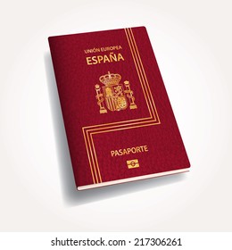 vector biometric Spanish passport