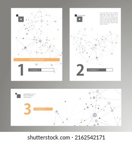 Vector biotechnology background. Molecular chromosome cosmetic genome. Medical beauty atom design. Science medicine illustration concept