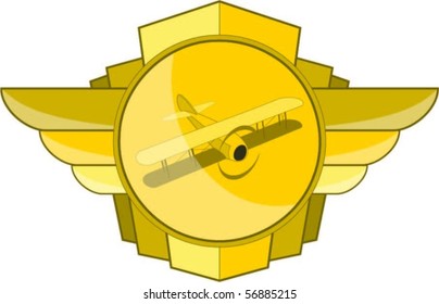 Vector Biplanes in Wings Emblem