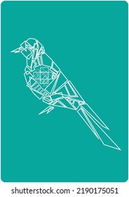 Vector bird. Abstract illustration bird.