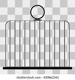 Vector Bird cage icon on transparent