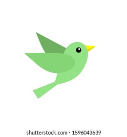 Vector bird character, cute bird design with a simple design concept.