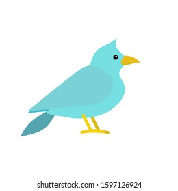 Vector bird character, cute bird design with a simple design concept.