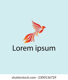 Vector bird colorful logo gradient and illustration