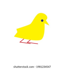 vector bird or duck flat or minimalist clipart
