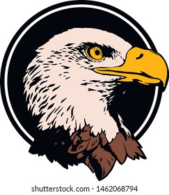 Vector bird. Eagle illustration. Good for logos and posters.