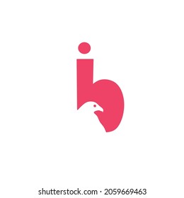 Vector bird or eagle logo design letter B