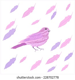 vector bird with feathers
