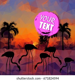vector bird flamingo illustration pink exotic art silhouette beauty wild nature