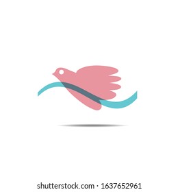 vector bird in fly logo