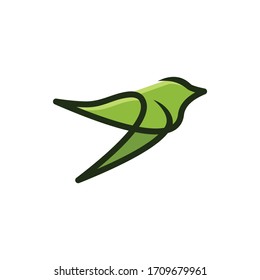 vector bird flying with a minimalist modern concept