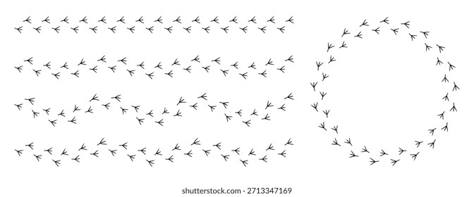 Vector de huellas de aves icono - Bird Trail Ilustraciones de stock Vector