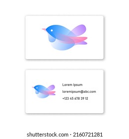 Vector bird in gradient style