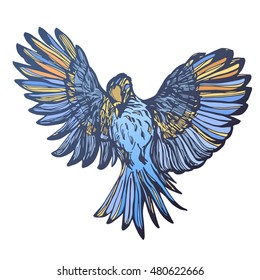 Vector Bird. Graphic arts.