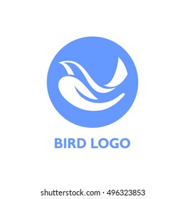 Vector Bird In Hand Logo.