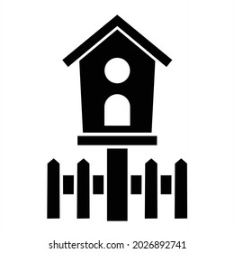 Vector Bird house Glyph Icon Design
