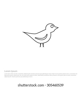 Vector Bird Icon Illustration. Flat pictogram icon