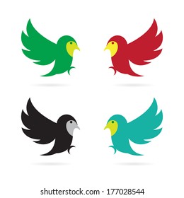 vector of bird icons on white background, Bird Icon, Vector bird for your design.