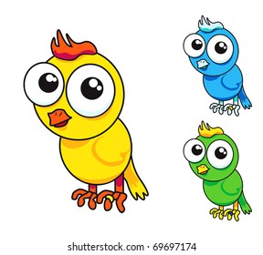 Vector bird illustration isolated on white