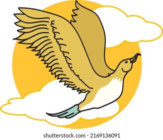 vector bird illustration for mascot logo, t-shirt design, sticker, decoration