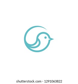 Vector bird line logo icon