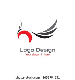 Vector Bird Logo Design. Simple template in eps.10