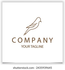 Vector bird logo design template