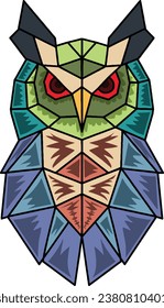 vector bird logo with a few touches of abstract color