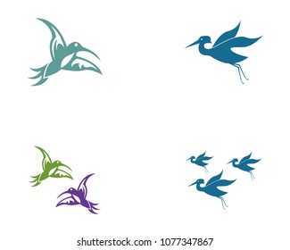 Vector bird logo template