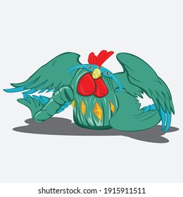 Vector bird monster character. Design for logo tshirt design orang etc. Editable vector