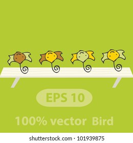 Vector bird on board