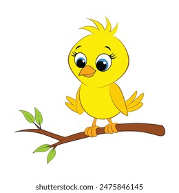 Vektorgrafik Vogel auf Zweig Illustration Kunstdesign