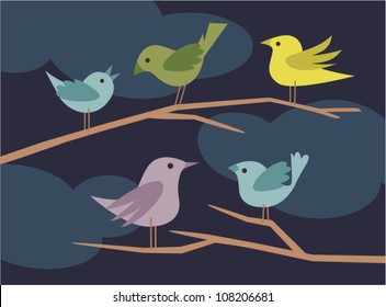 301 Two birds talking Stock Vectors, Images & Vector Art | Shutterstock