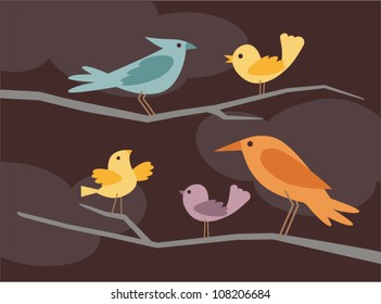 vector bird set 4