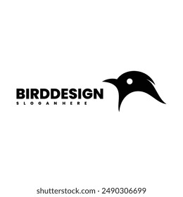 Vector bird silhouette logo design