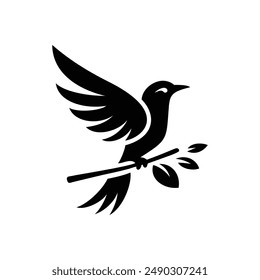 Vector bird silhouette logo design