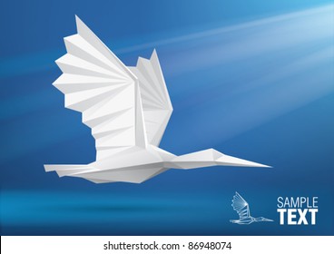 Vector bird stylized triangle polygon model