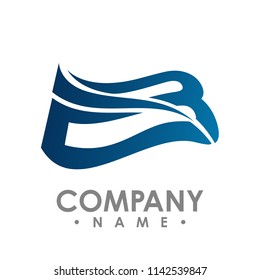 Vector bird wings logo . Winged logo company and icon wing flying vector design